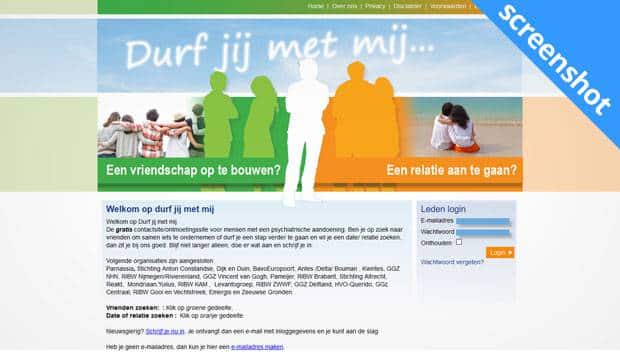 Durf jij met Mij website interface screenshot