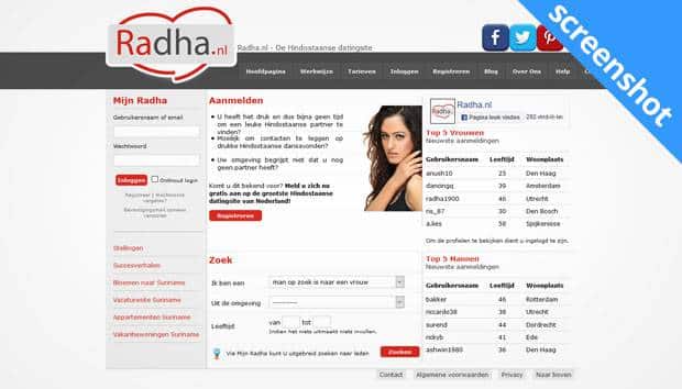 Radha.nl screenshot