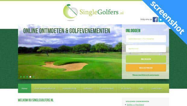 SingleGolfers.nl screenshot interface
