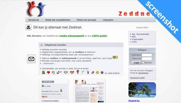 Zeddnet datingsite interface screenshot