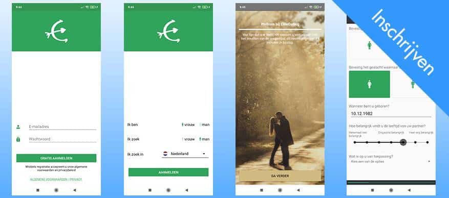 EliteDating app inschrijven