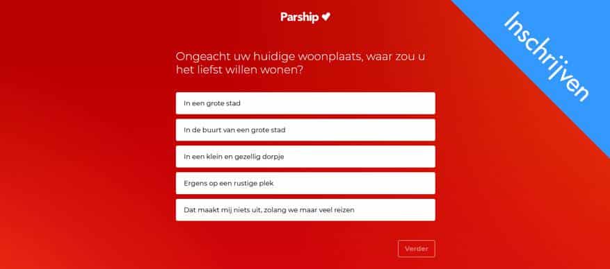 inschrijven parship