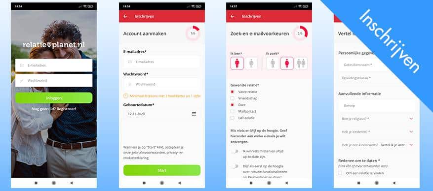 relatieplanet app inschrijven