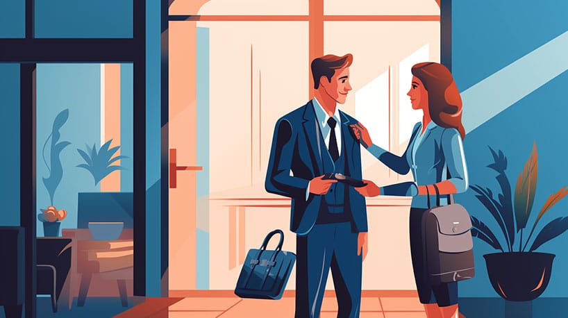 bezoek ontvangen hotelkamer