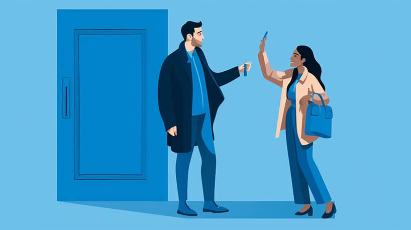 deur openhouden vrouw