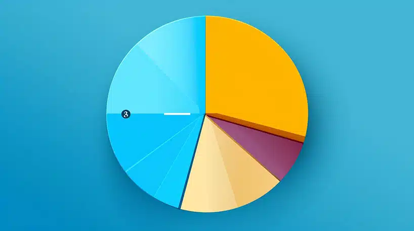 cirkeldiagram waar één segment veel groter is dan het andere