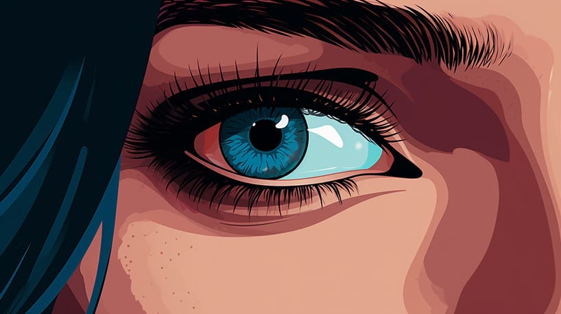 close-up van oog vrouw