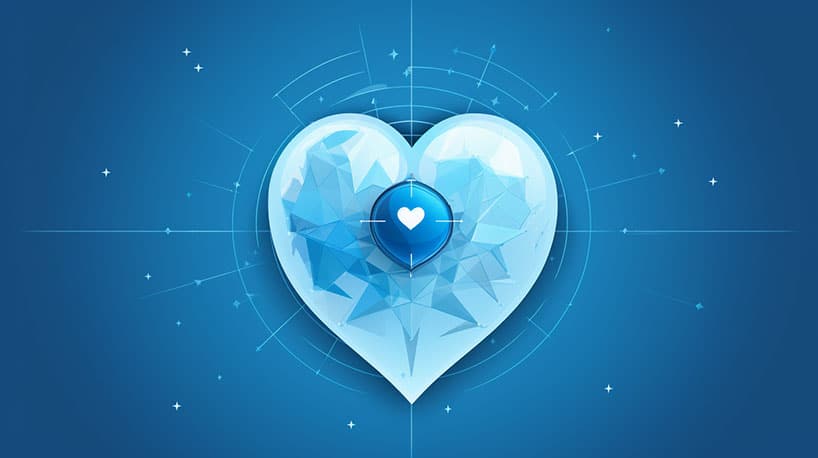  kaart in de vorm van een hart