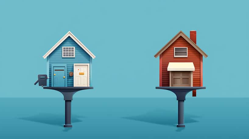 relatie met twee huizen