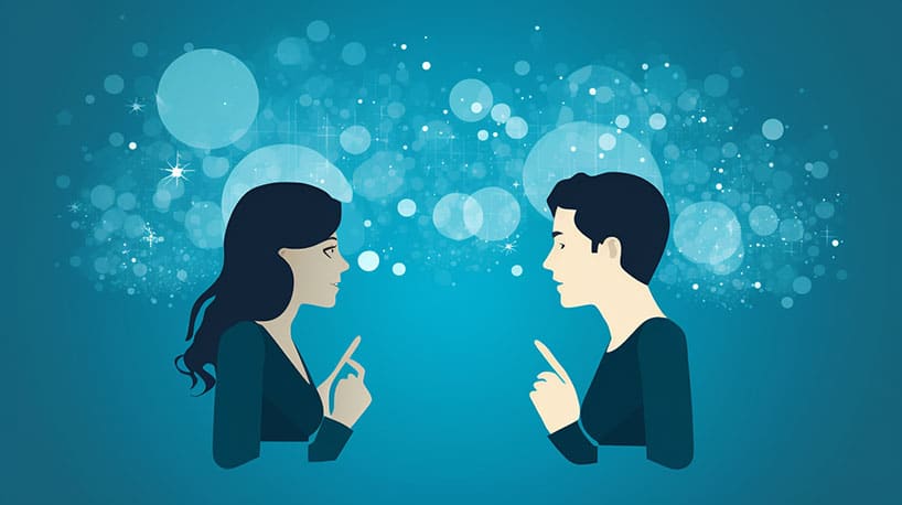 respectvol en medelevend gesprek tussen twee mensen