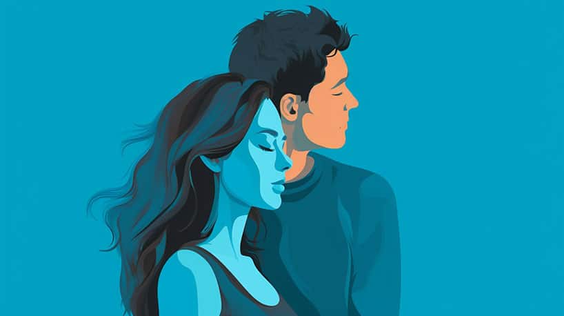vrouw die zich ongemakkelijk voelt door gedrag partner