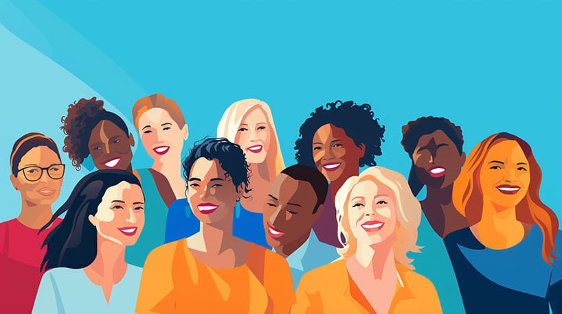 Diverse vrouwen van verschillende leeftijden om het brede leeftijdsbereik van het 'MILF'-concept te laten zien