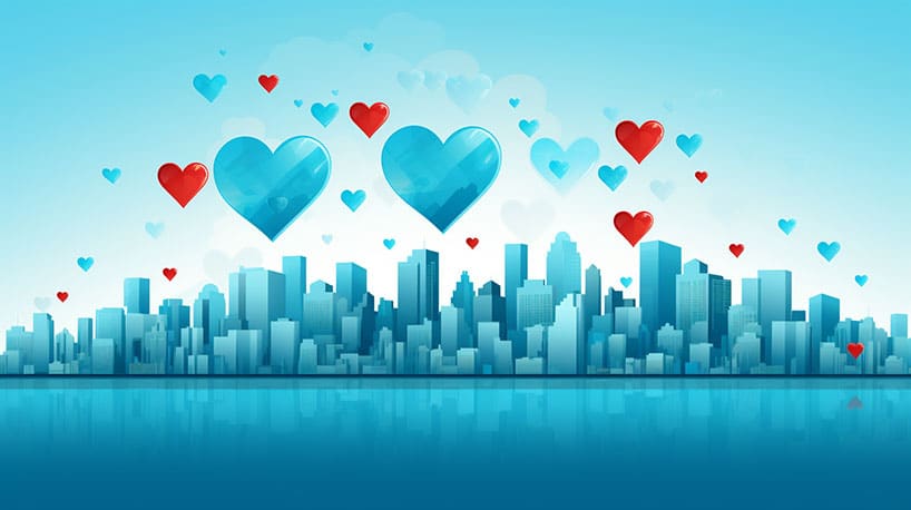 stad met verschillende speeddating locaties