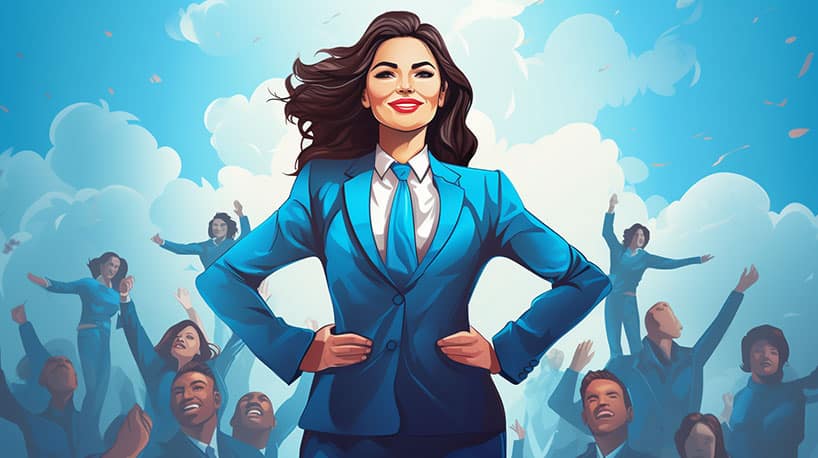 een oudere vrouw in een krachtige rol