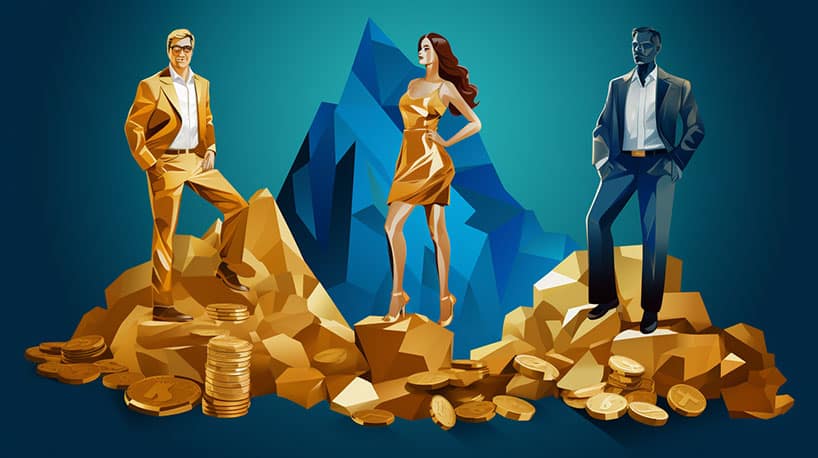 een vrouw met een welvarende man