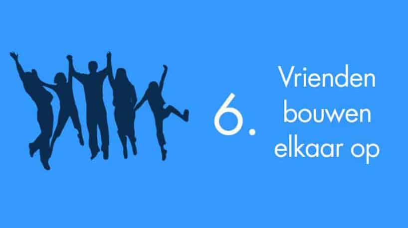 vrienden bouwen elkaar op