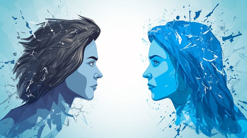Innerlijk conflict toont complexe emotieregulatie bij borderline.