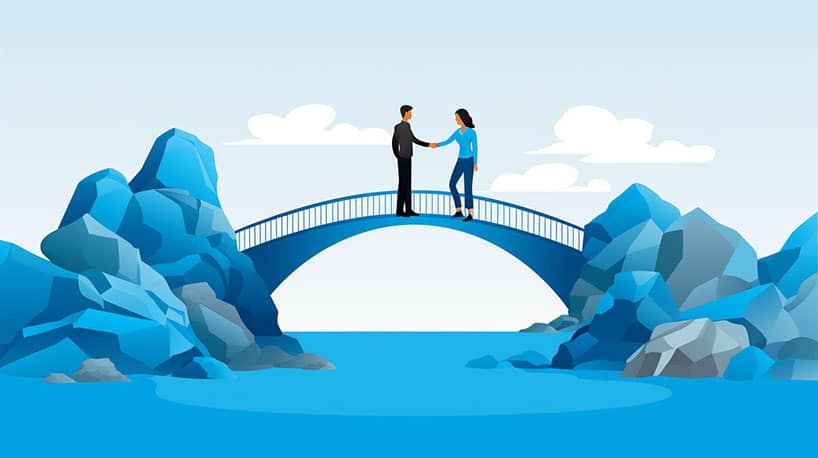 Relatiecoach als brug voor betere communicatie tussen partners.