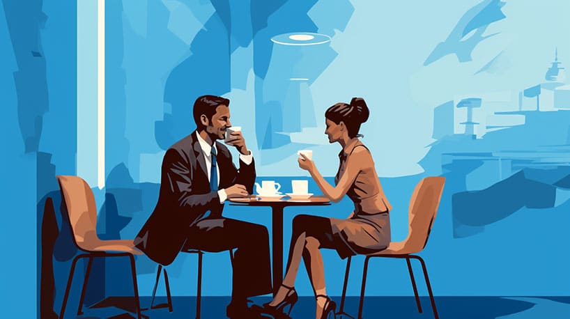 Niet te snel gaan, ontspannen gesprek