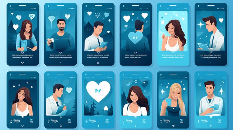 Schermen populaire datingapps: veelzijdige date-opties.