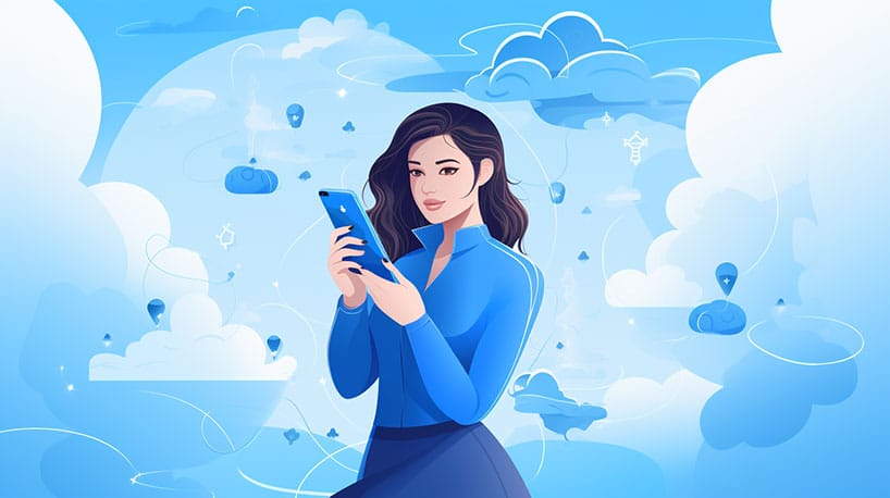 Vrouw beschermt haar adres en telefoonnummer, benadrukt risico's online delen.
