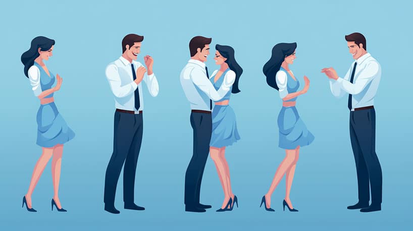 Subtiele flirttechnieken: oogcontact, speelse plagerijen, lichaamstaal.