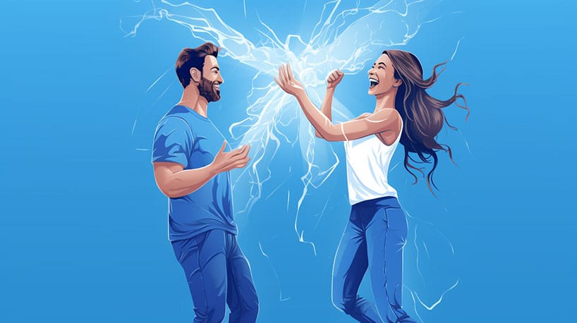 een stel dat uit de friendzone komt