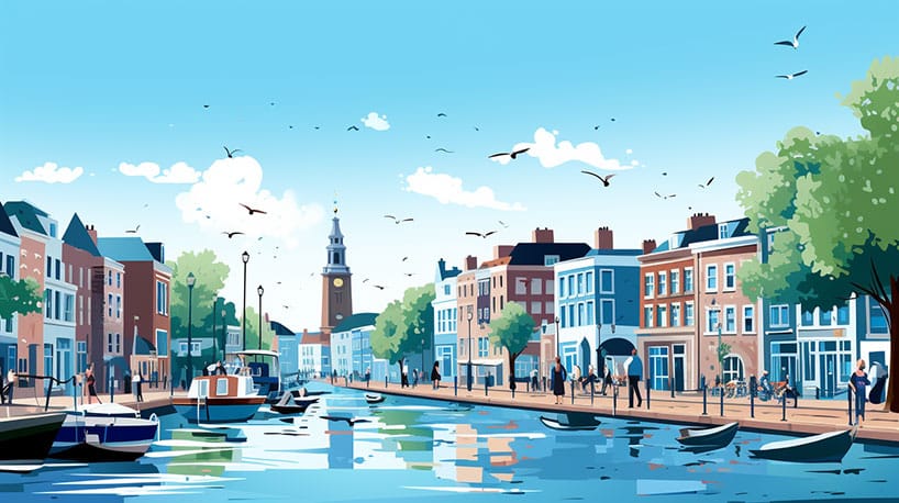 Friese waternetwerk Leeuwarden