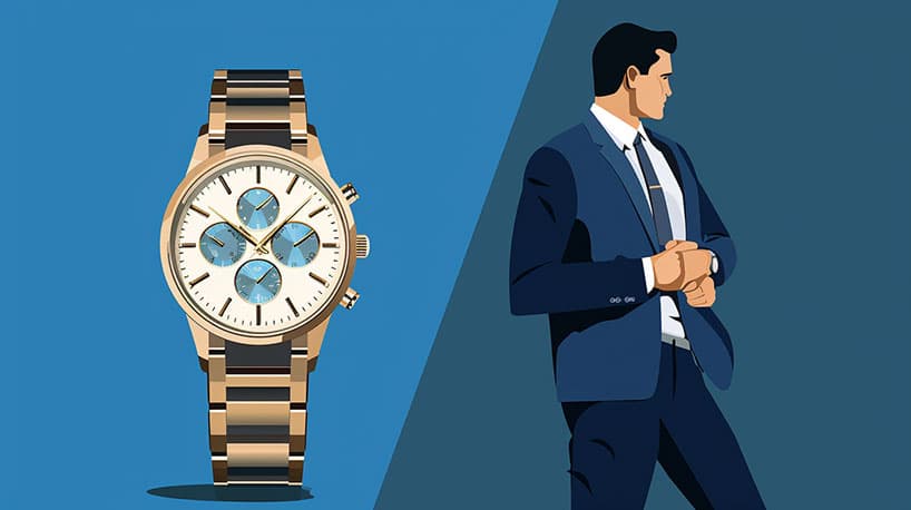 Iemand draagt een luxueus duur horloge