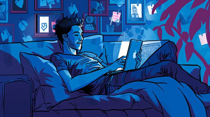 Ontspannen instelling voor online dating