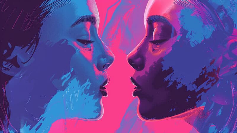 twee bischierige vrouwen ontdekken elkaar