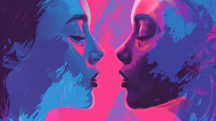 twee bischierige vrouwen ontdekken elkaar
