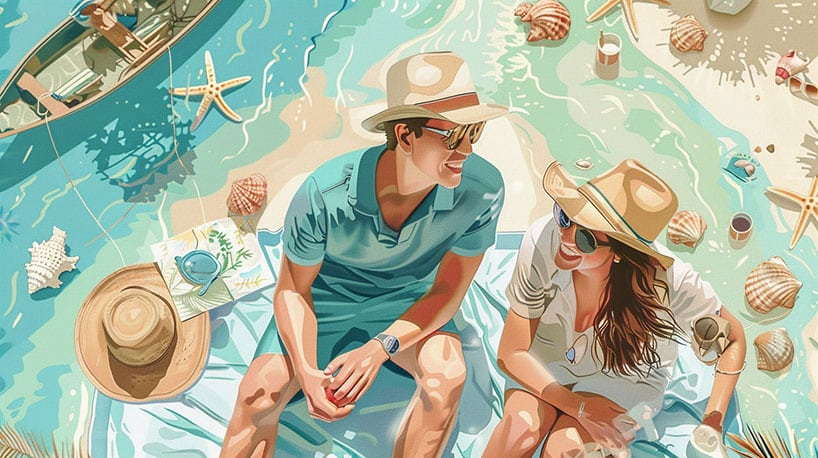vakantieliefde gelukkige vakantiemomenten tussen twee mensen