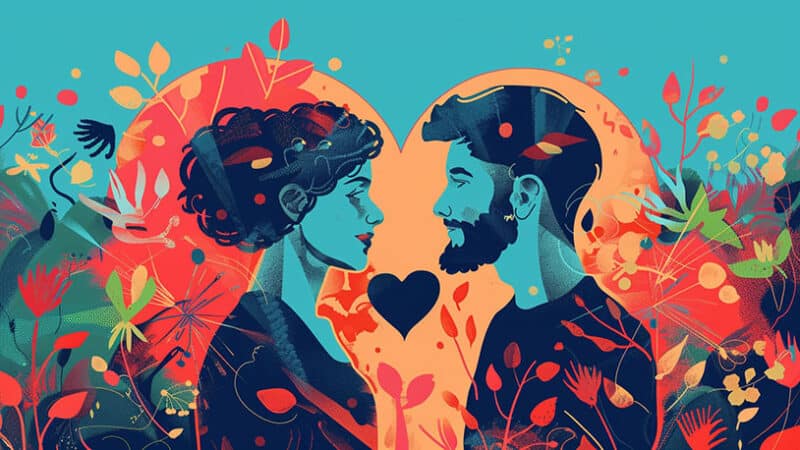 verkering: twee personen zijn verliefd