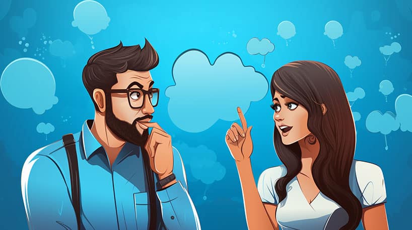 Openheid: Stel in serieuze conversatie, vraagtekens en uitroeptekens