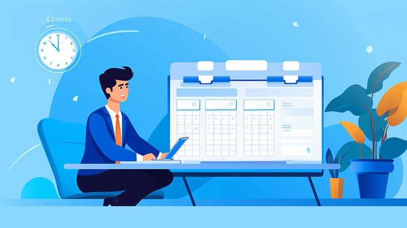 persoon die zijn agenda organiseert voor dates