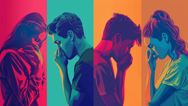 Diverse situaties die jaloezie in relaties uitlokken, afgebeeld in beelden.