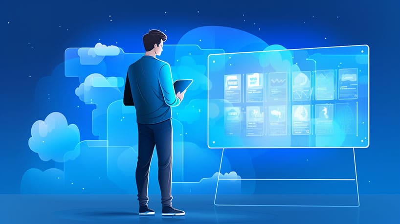 Blik op scherm met gefilterde sociale media-realiteit.