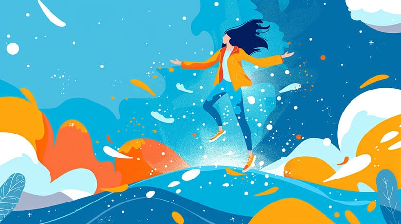 Dansende vrouw: symboliseert Voordelen van single zijn