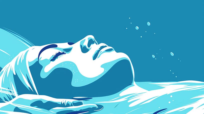 Een persoon genietend van een massage of spa-behandeling.