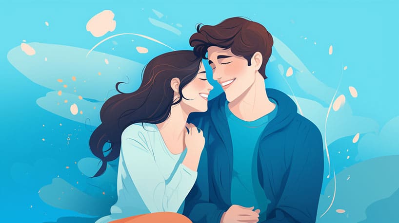 Ontdek of jullie bij elkaar passen: man en vrouw knuffelen