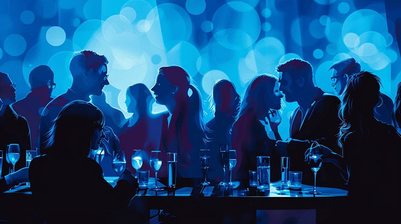 Singles mengen zich bij een speeddate in Groningen.