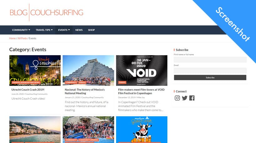 Couchsurfing blog
