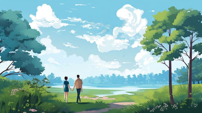 stel dat genieten van de prachtige natuurlijke landschappen van Gelderland