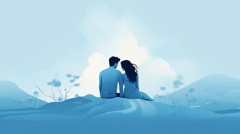 Koppel geniet samen van rustig moment, symboliseert monogame intimiteit.