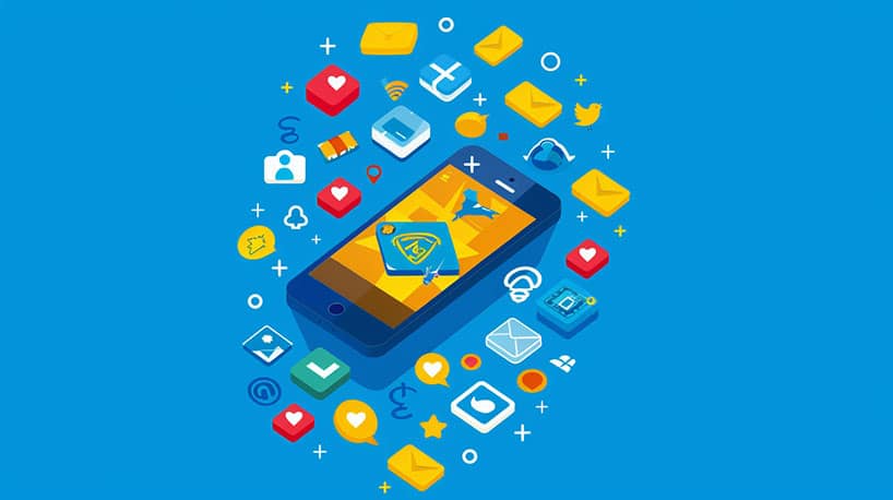 Happn app interface met profielfoto's en iconen