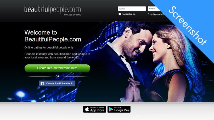 BeautifulPeople datingsite screenshot